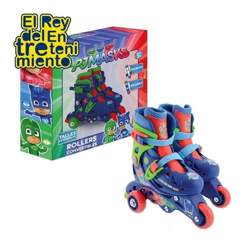 Imagen 3 de 6 de Patines Rollers Extensibles Tri Skates Pj Masks - El Rey