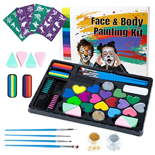 Kit De Pintura Facial Niños Kit Profesional De Pintura...