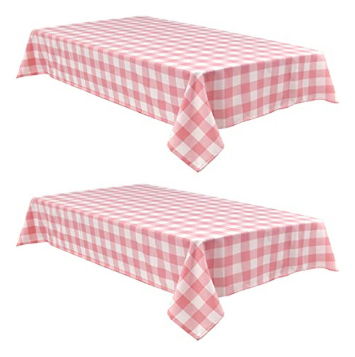 Hiasan Plaid Tablecloth Impermeable, 2 Pack, 60 X 102 51hlr