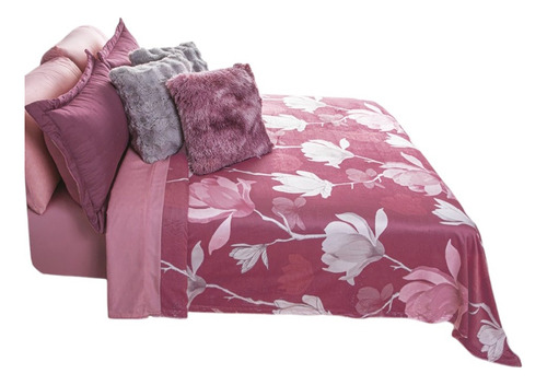 Cobertor Ultrasuave King Size Xl/qs Elois Concord Color Berry