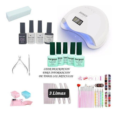 Kit Para Uñas Semipermanente, Arte En Uñas