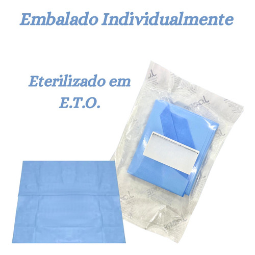 Campo Cirúrgico Sms Estéril Descartável 100cm X 120cm- 1 Un.