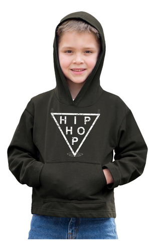 Sudadera Infantil Negra De Diseño De Hip Hop En Promocion