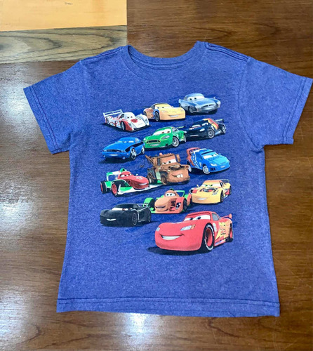 Disney Pixar Remera De Algodón Cars De Niño 8 Años