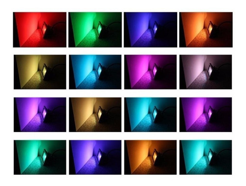 Reflector Led 20w Rgb Ultra Delgado Ip65 Moderno Ahorrador