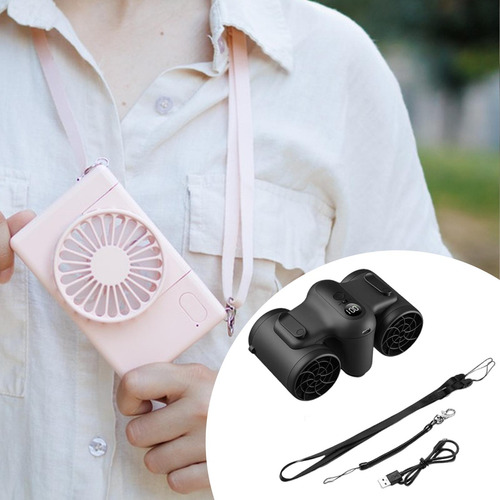 Ventilador De Cintura Con Cordón Para Colgar En El Cuello,