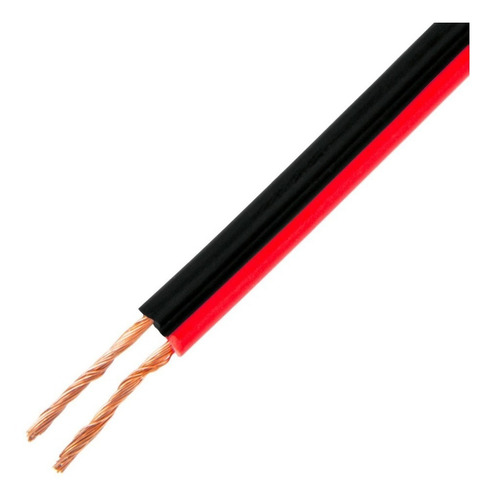 Cable PARA BOCINA de 2  a 2  Mv Electronica CABO-22B negro con rojo de 10m - Pack de 10 unidades