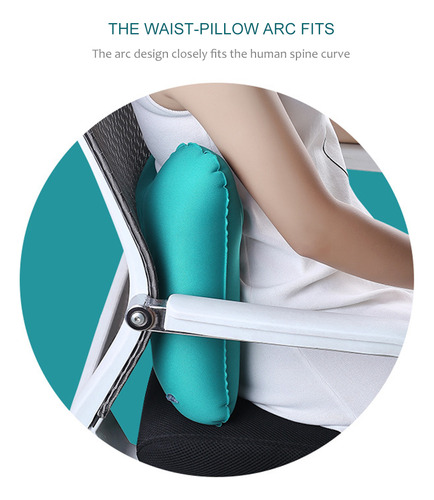 Almohada Ergonómica Con Soporte Lumbar Inflable Para Viajes