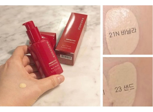 Base de maquiagem em creme Missha Base Missha Radiance Perfect Fit Foundation SPF30 PA++ - 35mL 35g