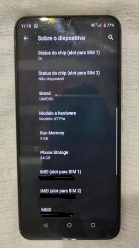 Imagem 1 de 3 de Celular Umidigi A7 Pro