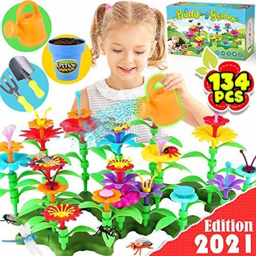 Imagen 1 de 6 de Goodyking Flower Garden Building Toys Para Niñas Y Niños - S