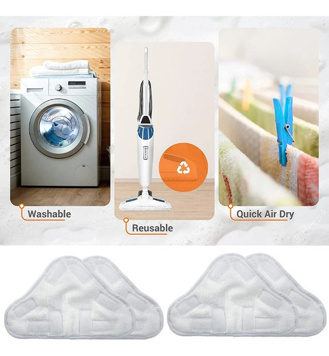 Capa De Pano De Limpeza Shark X5/h2o Steam Mop, 6 Unidades