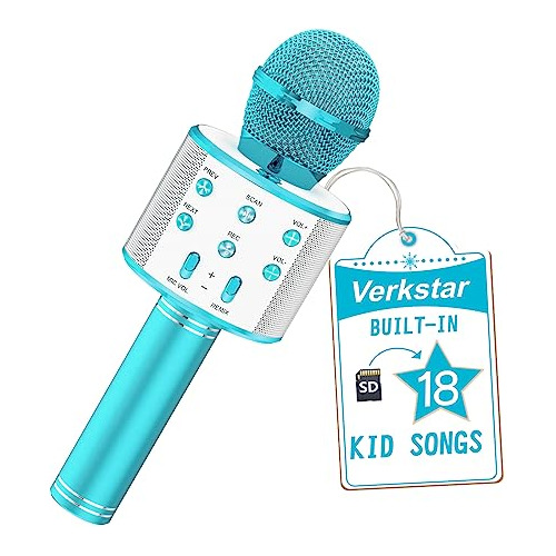 Verkstar Micrófono De Karaoke Para Niños, Micrófonos Inal