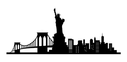 Cuadro New York - Puente De Brooklyn - 80x32 Cmts