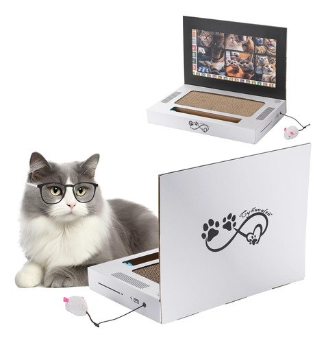 Juguete Rascador 3 En 1 Para Gatos Y Computadora