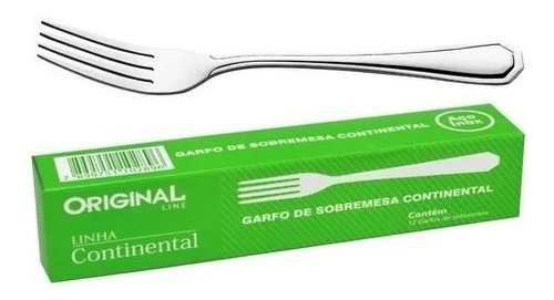 Cj De Garfos Sobremesa Inox 12pçs- Talheres Continental