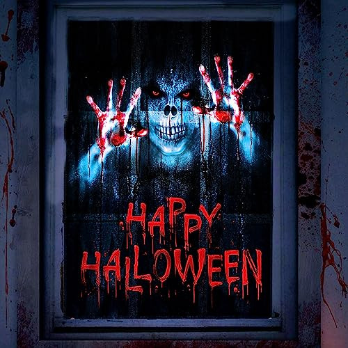 Diyasy Halloween Ventana Cubierta, Fantasma Espanta Bc6yu