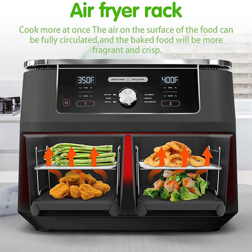 Freidora Crystally-2x Air Fryer Para Freidoras De Doble Cest