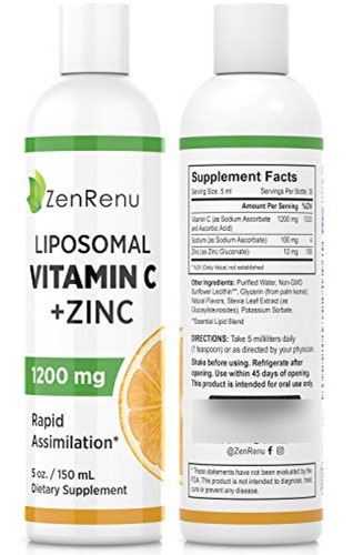 Suplemento Vitamina C Vitamina C Liposomal Líquida Y Zinc -