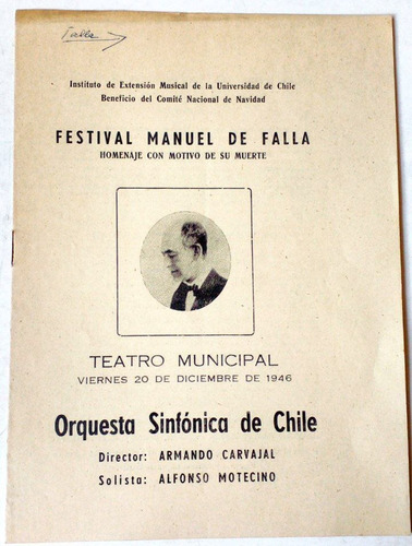 Festival Musical Manuel De Falla 1946 Casa Amarilla