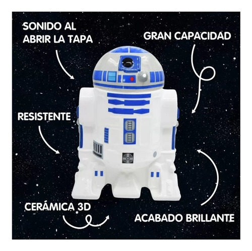 Figura Cerámica R2d2 Star Wars Con Sonido Disney Oficial