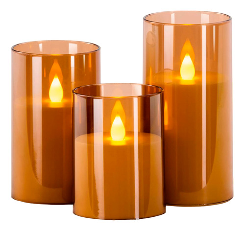 Velas Decorativas Led Cálidas Movimientos Llama Pilas Kit X3