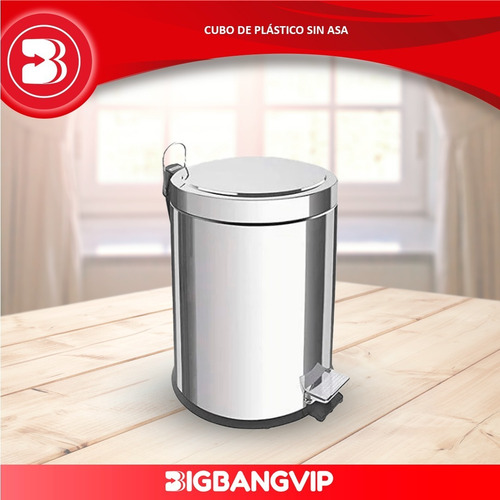 Imagen 3 de 6 de Cesto Acero Inoxidable Tramontina 3lt Basura Tacho Con Pedal