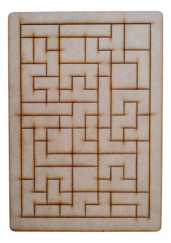 Tetris Puzzle Rompecabezas Tangram Didactico Mdf S/pintar