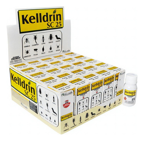 Kelldrin Sc 25 30ml 50 Un. Mata Baratas Escorpiões Aranhas