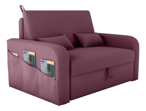 Sofá Cama 2 Lugares Com Bau 1,40 Mts Day Matrix Rosê