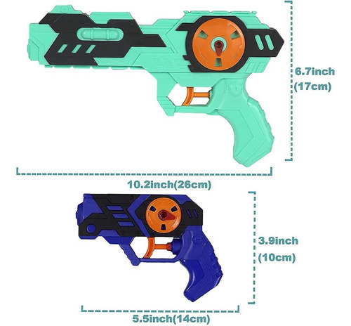 Pistola Agua Doble 2 En 1 Espacial 26cm Pileta Niño Verano