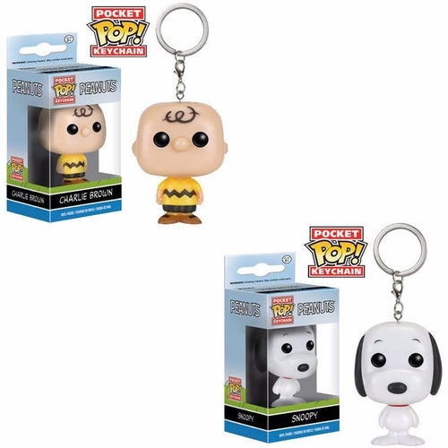 Pocket Pop Llavero Vinil Charlie Brown + Snoopy Perro Funko