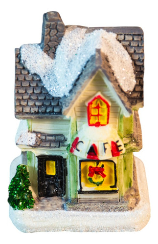 Casita Navidad Con Luz Adorno A Pilas - Decoración Navidad