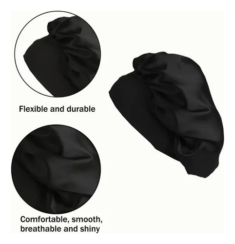3par Gorro Satin Para Cabello Liso Y Rizado Evita Enredos