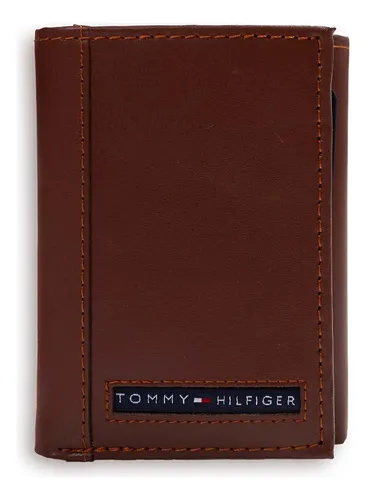 Billetera Tommy Hilfiger De Piel Triple Para Hombre En Color