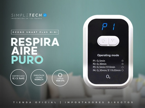 Imagen 6 de 7 de Ozonizador Purificador Sanitizante Portatil Recargable Usb