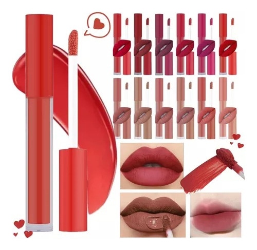 Lápiz Labial Liquido Matte De Larga Duración Lip Gloss