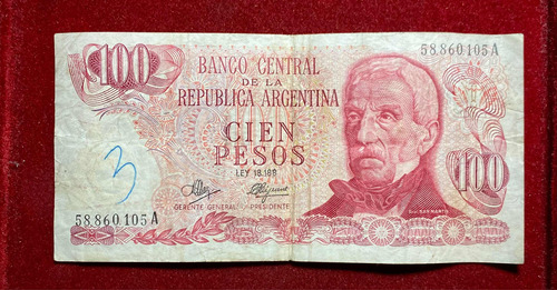 Billete 100 Pesos Ley Serie A 1972 Bottero 2386 Oferta