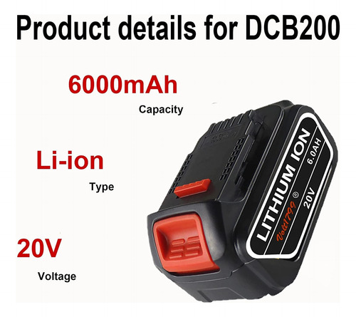 Volt1799 4 Pack 6.0ah Dcb206 Reemplazo De Batería Máxita 20v