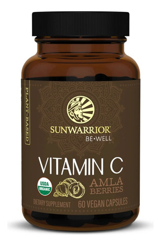 Sunwarrior Be Well Vitamina C Organica 450 Mg 60 Caps Sabor Sin Sabor