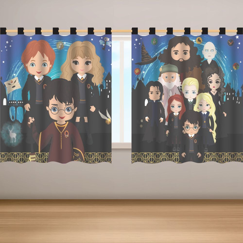 Cortina Infantil Quarto Geek Filme Harry Potter 2,80x1,40m