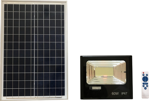 Foco Led Panel Solar 60w Independiente Matko Luz Blanco Frío