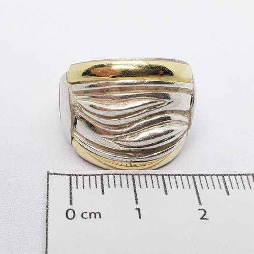 Imagen 6 de 9 de Anillo Plata Y Oro Macizo