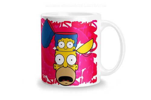  Canecas Personalizadas Porcelana Simpsons 325 Ml