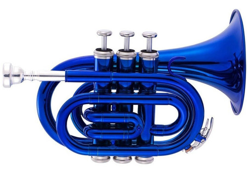 Trompeta De Bolsillo Ravel Rpkt1 Color Azul
