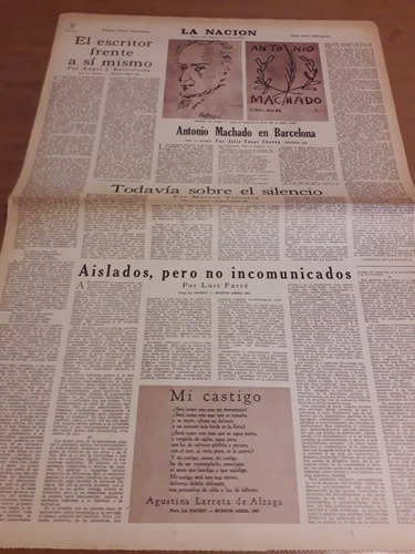 Diario La Nación Antonio Machado En Barcelona 3 Julio 1967