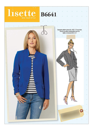 Butterick Ba5 Chaqueta Formal Para Mujer, Patrón De Costur.