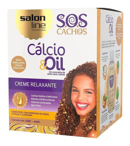 Kit Relaxamento Salon Line Sos Cachos Calcio & Oil