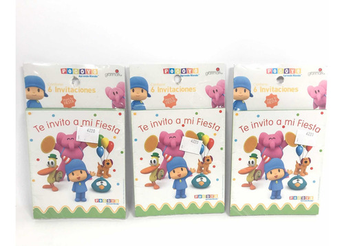 48 Invitaciones Fiesta Pocoyo Ellie Amigos Cumpleaños Gm