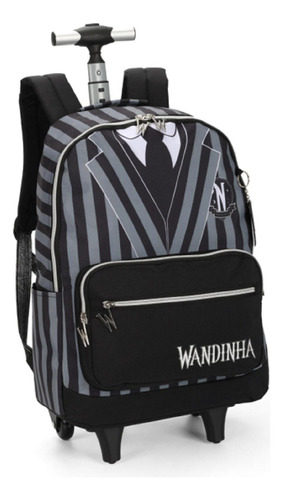 Mochila de cochecito Luxcel Wandinha Addams con uniforme negro